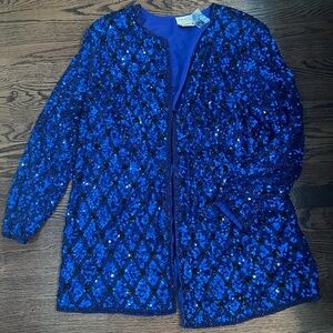 💎 Vintage-Inspired Sequin Jacket – Size 2XL – Made in India 💎